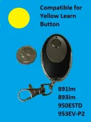 For LiftMaster Garage Door Opener Key Chain Remote Transmitter Yellow Learn 1 B