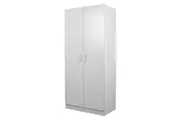 Design Square Modern 2-Door Multi-Purpose 5-Tier Cupboard Pantry Storage Cabinet - White