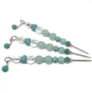 Cookie Cake Decorating Scribe - Turquoise Green Jade Glass Bead 15cm Scribe