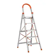 Home Multi-Purpose Ladder Folding Aluminium Non Slip Platform - 5 Steps