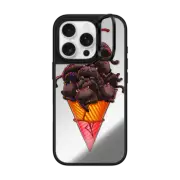 iPhone 16 Pro Mirror Ring Stand Case MagSafe Compatible Cat Ice Cream