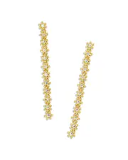 Kendra Scott Nydia Cubic Zirconia Flower Linear Drop Earrings in 14K Gold Plated
