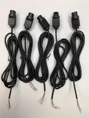 Lot of 5 Nintendo 64 N64 Controller Cord Replacement Part - Black