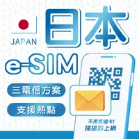 在飛比找蝦皮商城優惠-eSIM 日本高速網卡 支援熱點 日本/沖繩/大阪/九州/北