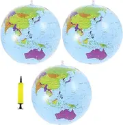 1 Set Inflatable Earth Globe for Foldable and Portable Teaching Tool for Geography Learning Summer Pool Parties Home School Office Decorations