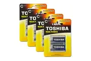 8pc Toshiba Alkaline C Battery 1.5V No Mercury & Cadmium Added Leakage Resistant