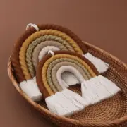 Rainbow Wall Decor Macrame Wall Hanging Macrame Woven Decorative for Kids Room