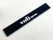 Voli Light Vodkas Rubber Bar Mat Spill Rail Black/ White 25.5 x 3.5 inch