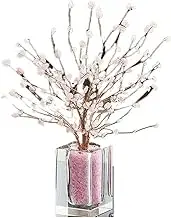 Crystal Fortune Tree Study Living Room Office Desktop Potted Plant Ornaments Business Gifts/1167(Pink)