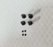 Dollhouse Miniature Doorknobs Round Dark Pewter with Keyhole 1:12 Scale 2 Sets