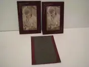 Vintage Leather Photo Frame CARMEN MIRANDA ? LOT OF 3 6 1/2 X 4 1/2
