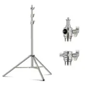 NEEWER 7.2ft Stainless Steel Light Stand Spring Cushioned Tripod Stand
