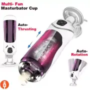 4D Male Masturbator Auto Thrusting Rotation Vibrating Stroker Cup Men Sex Toy