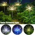 LED Solar Firework Light Outdoor Starburst Fairy Lights Garden Party Path Decor