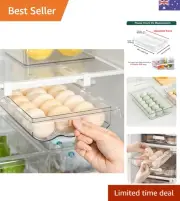 Egg Holder for Refrigerator Drawer, Fridge Egg Drawer Organiser Fridge Storag...