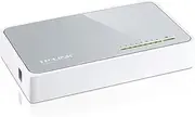 TP-Link 8-Port 10/100 Fast Ethernet Desktop Switch, Unmanaged, IEEE 802.3x flow control, Desktop Design, Green Ethernet technology, Plug and Play, Easy to Use(TL-SF1008D)