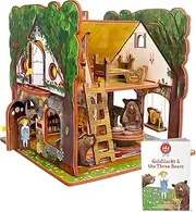 Storytime Toys - Goldilocks and The Three Bears, Fairytale Dollhouse and Book