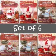 6 packs Wool Felt Kit Needle Felting Roving Poodle Snowman Santa Claus Christmas