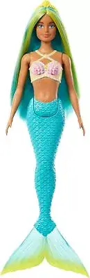 Barbie Mermaid Doll with Two-Tone Blue & Yellow Fantasy Hair & Headband Accessor