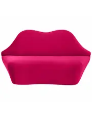 TOV Furniture Lips Pink Velvet Settee