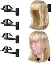 Lhysn Wig Stand Wall Mount, Hanging Wig Holder Head Wig Rack For Multiple Wigs Storage For Mannequin Head (4 Pcs)