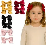 [XYTAHDM] Pack of 8 Bows Hair Clips, Hair Bows Girls, Hair Clips Hair Bows Girls Hair Bow, Satin Bow Hair Clip, Bow Hair Clips Accessories for Children Girls