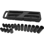 Ironton Standard & Deep Impact Socket Set, 16-Pc., 1/2in. Drive, SAE
