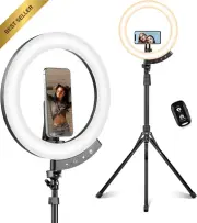 12" Ring Light w/ 62" Tripod Magnetic Phone Holder for Video