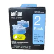 Braun Clean & Renew 3in1 ShaverCare SmartCare 2 Cartridges Lemon Fresh New