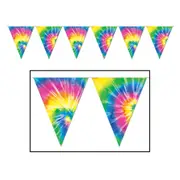 Hippie Tie Dyed Flag Banner