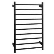 AGUZZO EZY FIT Heated Towel Rail - Round Tube - Dual Wired - (W600mm x H920mm) - Matte Black