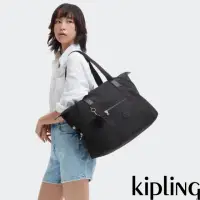 在飛比找momo購物網優惠-【KIPLING官方旗艦館】曜岩黑品牌經典圓標手提側背包-A