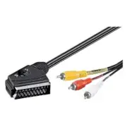 Cable Audio Video Scart Rca 2 MT IN/Out