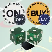 Sunset Station Vegas Casino Dice Green Frosted + Craps On/Off Buy/Lay Lammers