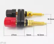 50pcs Lengthen Dual 2-way Banana Jack Speaker Amplifier Terminal Binding Post