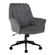Goodwin Premium Velvet Fabric Executive Office Work Task Desk Computer Chair - Charcoal
