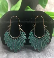 2” Bronze-tone Earring Set Bohemian Retro Dangle Drop Hook New Free Ship B1091