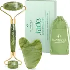 PLANTIFIQUE Jade Roller & Gua Sha Set – Real Jade Facial Tools for Skin Care ...
