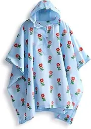[Vera Bradley] Disney Packable Water Resistant Rain Poncho, Mickey Meadow Ditsy, Mickey Meadow Ditsy, One Size