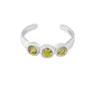 NEW Sterling Silver Yellow Topaz Toe Ring Bling
