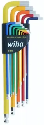 Wiha 66981 13 Piece Ball End Color Coded Hex L Key Set Durable and Stylish