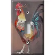 SnazzySwitch Colorful Rooster Decorative Light Switch Plate Cover
