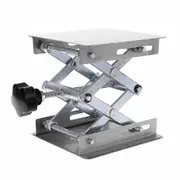 Lift Tables Stainless Steel Lab Lifting Platform Stand Rack Scissor Jack Lifter Laboratory Lifting Platform Stand Silver
