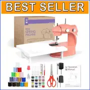 Portable Mini Sewing Machine with 42-Piece Kit - Ideal for Beginners, Orange