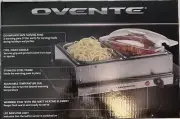 OVENTE Electric Food Buffet Server with 2 Stainless Steel Warming Pan FW152S