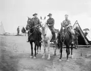 Bendigo District Victoria 1915 - Soldiers on horseback. There are - Old Photo