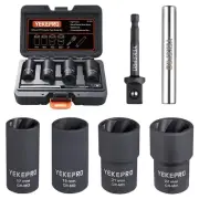 6 PCS Lug Nut Removal Tool, 1/2-inch Drive Impact Twist Socket Set & Bolt Ext...