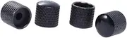Kisangel 4pcs Glossy Dome Electric Guitar Knobs Durable Black Replacement Knobs for Tone Volume Control for Electric and Bass Guitars