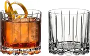 Riedel Drink Specific Glassware Machine-Made Rocks Glass, Clear – Crystal Glass for Cocktails & Spirits – Perfectly Sized for Large Ice & Precise 60ml Pours – 283 ml Capacity (Pack of 2)