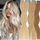 CLEARANCE Tape In Remy Real Human Hair Extensions Skin Weft Full Head #Highlight